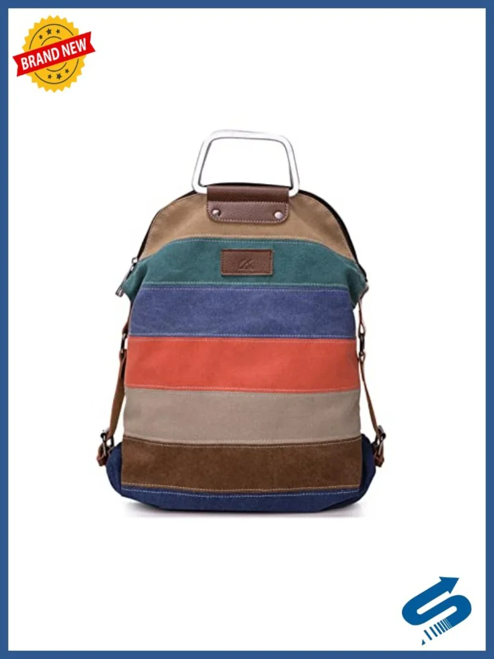Canvas 3-in-1 Convertible Backpack Shoulder Crossbody Tote for Work Travel